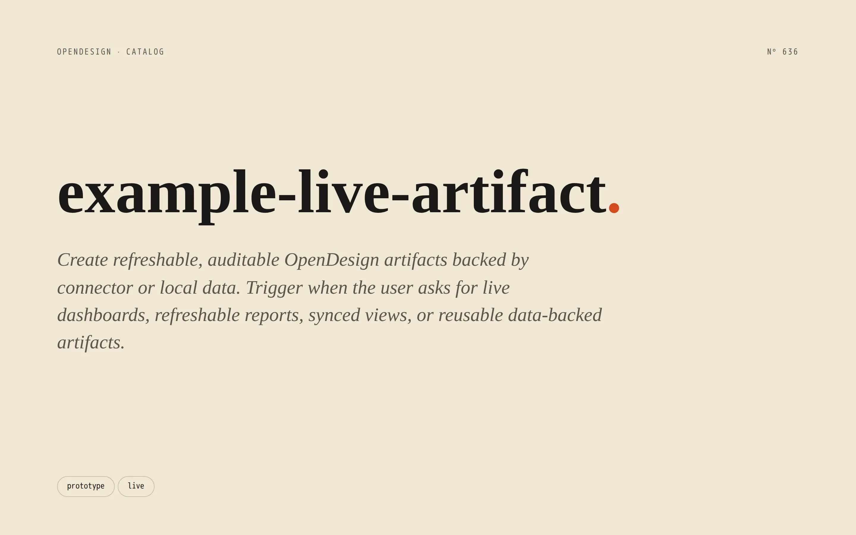 Live Artifact preview