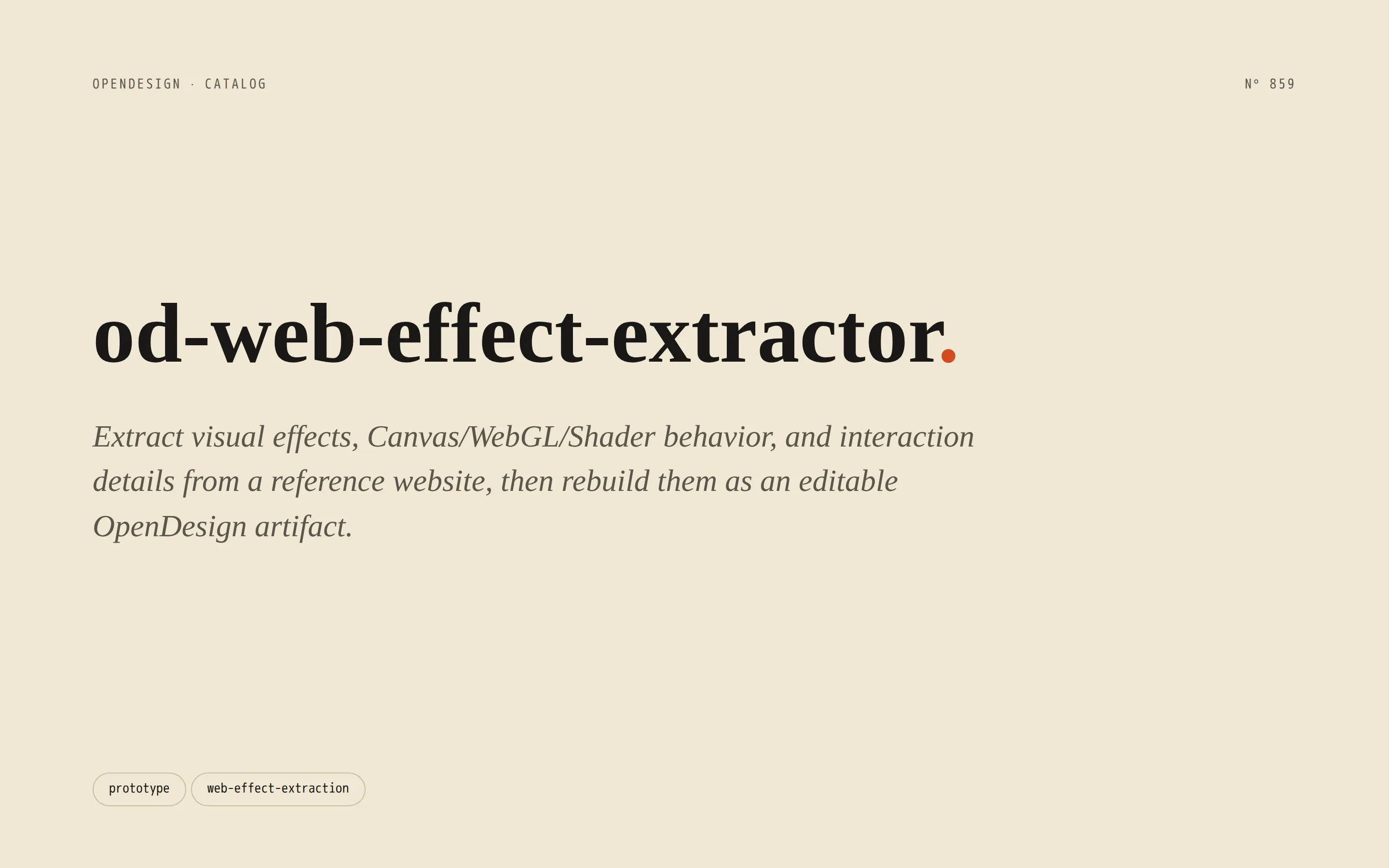 Web effect extractor preview