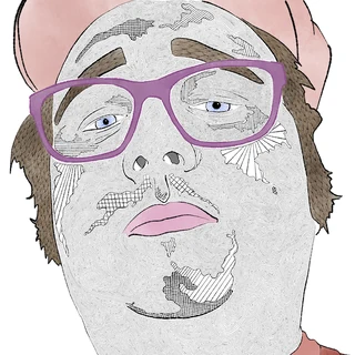 Illustrated portrait of Chris Wenn
